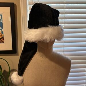 Black and white Santa Holiday hat